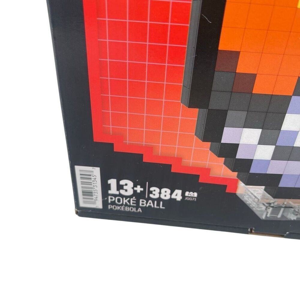 Mega Pokemon Poke Ball Pixel Art Building Set 384 Pieces New Sealed JGJ71 - Picture 7 of 15